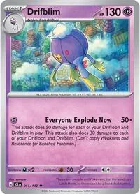 Drifblim | 061/142 | Reverse Holofoil | SV07: Stellar Crown Drifblim | 061/142 | Reverse Holofoil | SV07: Stellar Crown