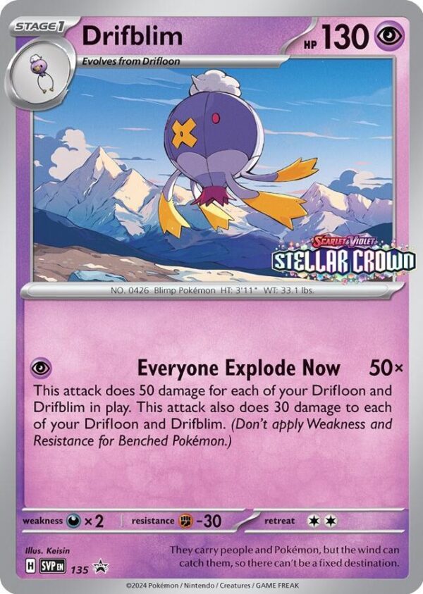 Drifblim 135 Holofoil SV: Scarlet & Violet Promo Cards
