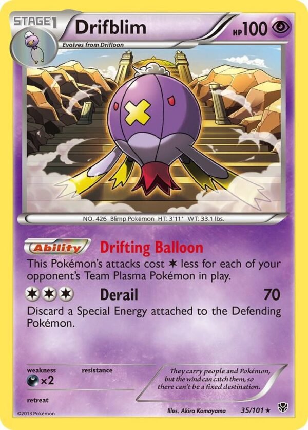 Drifblim 35/101 Reverse Holofoil Plasma Blast