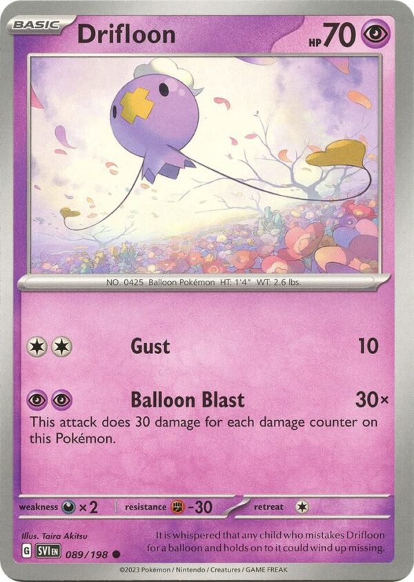 Drifloon 089/198 Reverse Holofoil SV01: Scarlet & Violet Base Set