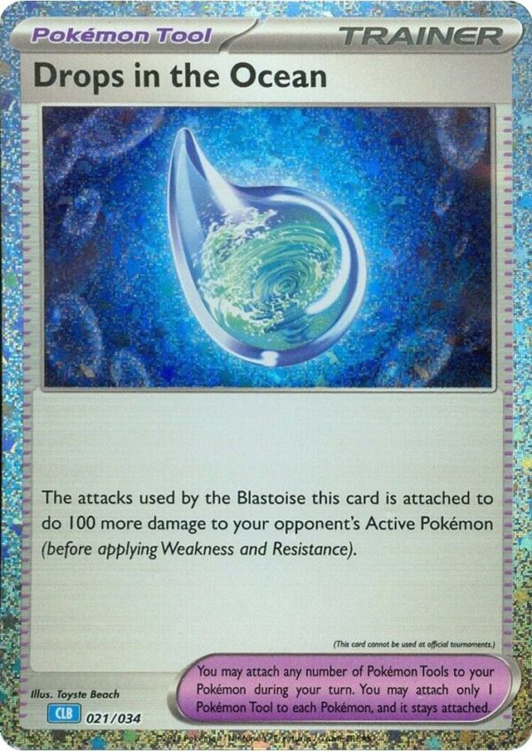 Drops in the Ocean 021/034 Holofoil Trading Card Game Classic