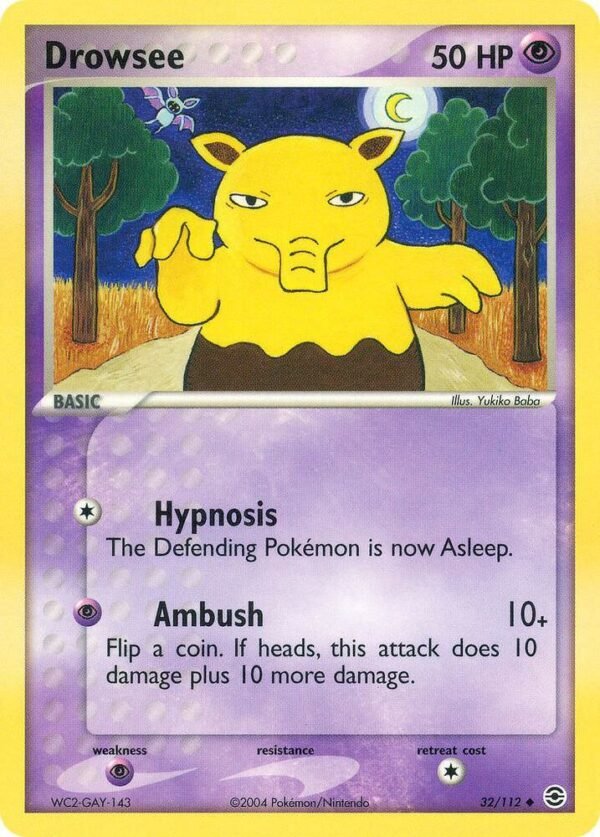 Drowsee 32/112 Reverse Holofoil FireRed & LeafGreen Drowsee 32/112 Reverse Holofoil FireRed & LeafGreen