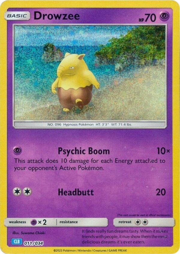 Drowzee 011/034 Holofoil Trading Card Game Classic