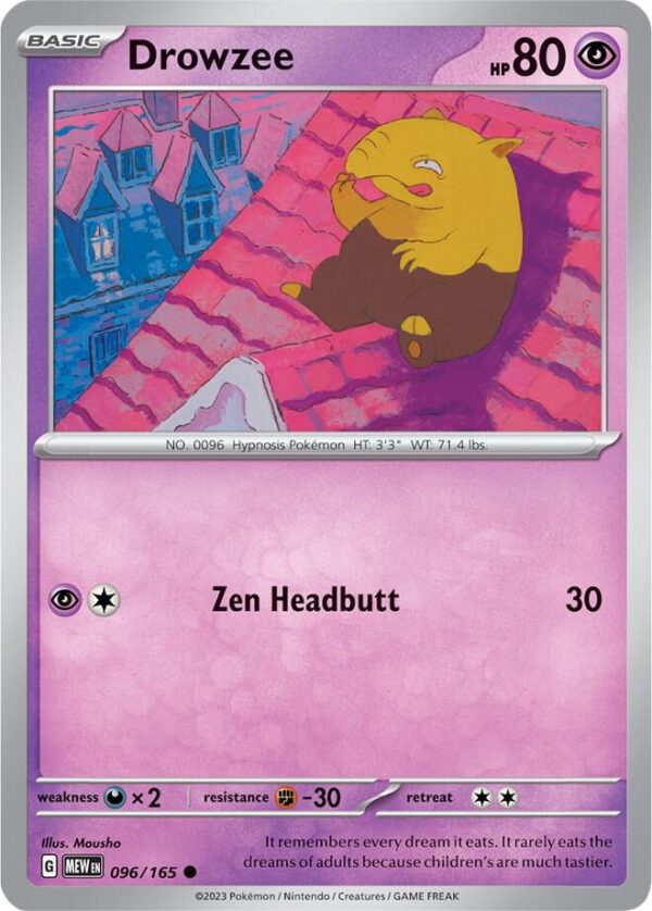 Drowzee 096/165 Normal SV: Scarlet & Violet 151 Drowzee 096/165 Normal SV: Scarlet & Violet 151