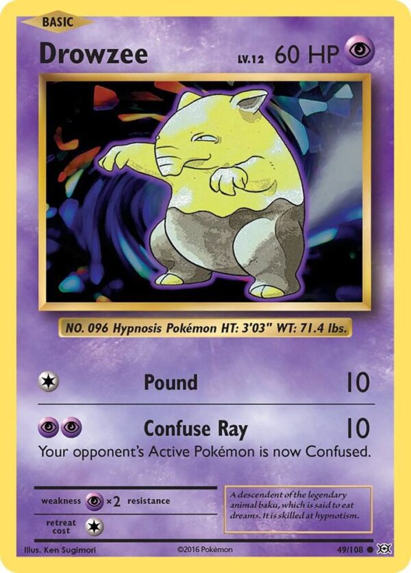 Drowzee 49/108 Normal XY – Evolutions