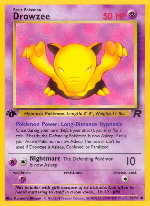 Drowzee 54/82 1st Edition Team Rocket