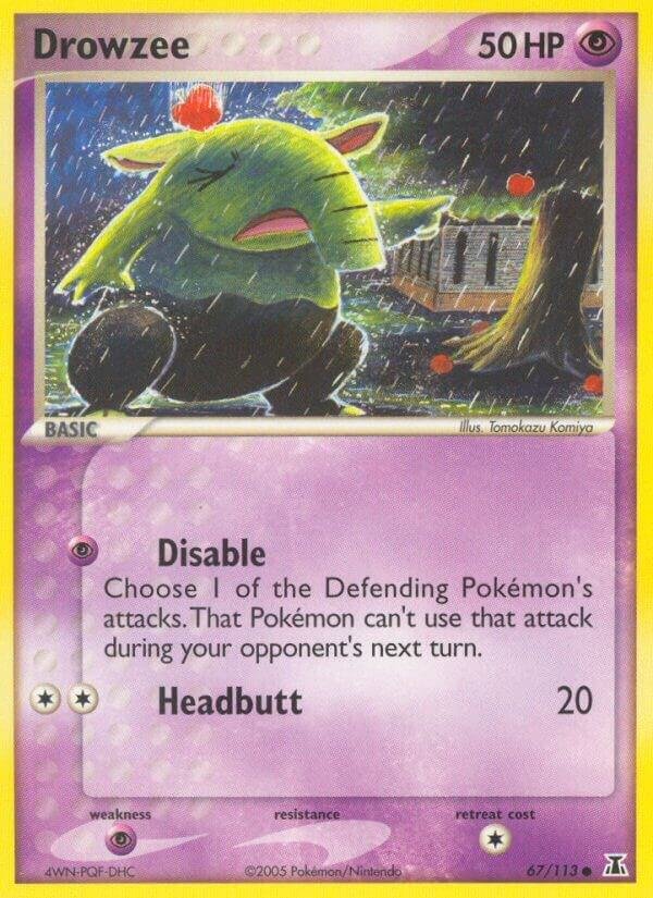 Drowzee 67/113 Reverse Holofoil Delta Species