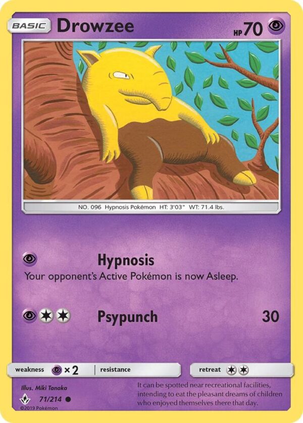 Drowzee 71/214 Normal SM – Unbroken Bonds Drowzee 71/214 Normal SM – Unbroken Bonds