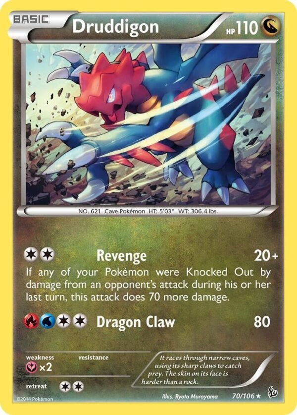 Druddigon 70/106 Holofoil XY – Flashfire Druddigon 70/106 Holofoil XY – Flashfire