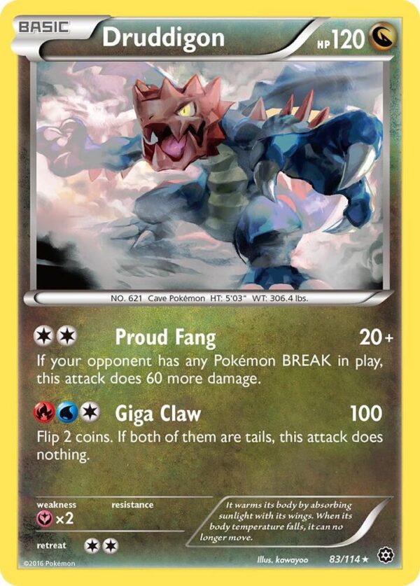 Druddigon 83/114 Normal XY – Steam Siege Druddigon 83/114 Normal XY – Steam Siege