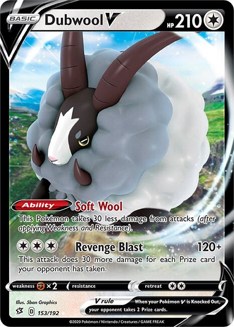 Dubwool V 153/192 Holofoil SWSH02: Rebel Clash