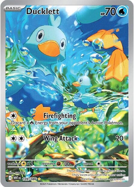 Ducklett 109/086 Holofoil SV: White Flare Ducklett 109/086 Holofoil SV: White Flare