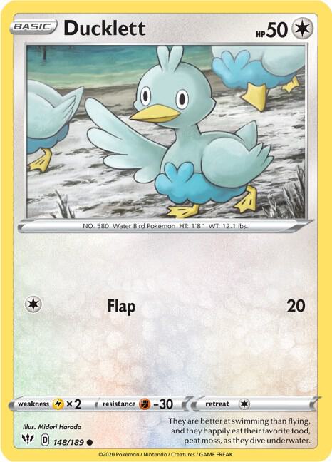 Ducklett 148/189 Normal SWSH03: Darkness Ablaze