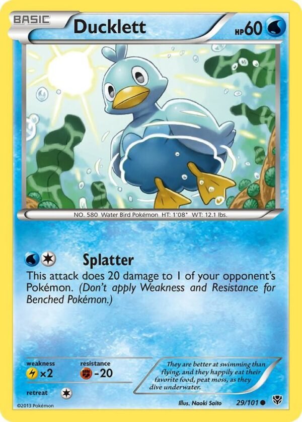 Ducklett 29/101 Reverse Holofoil Plasma Blast Ducklett 29/101 Reverse Holofoil Plasma Blast
