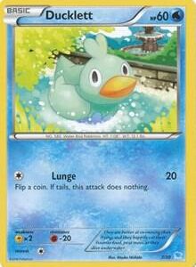 Ducklett (7) 7/30 Normal XY Trainer Kit: Pikachu Libre & Suicune