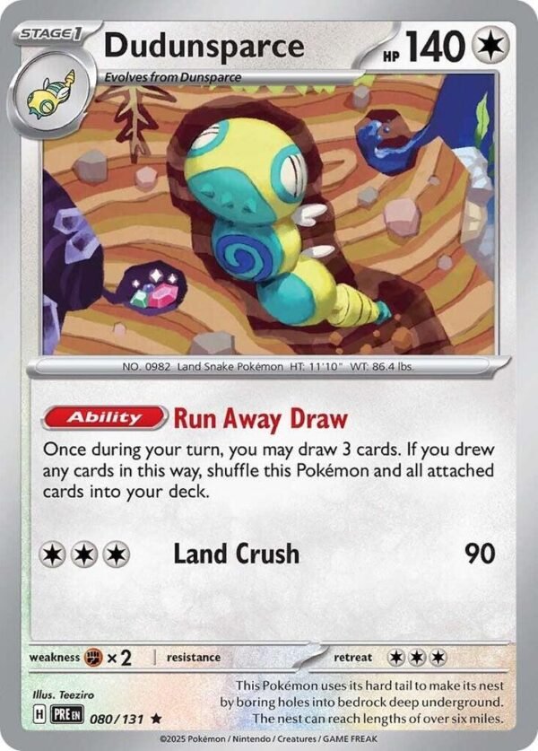Dudunsparce 080/131 Holofoil SV: Prismatic Evolutions