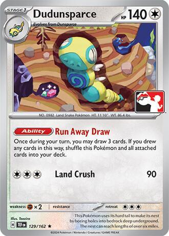 Dudunsparce 129/162 Holofoil Prize Pack Series Cards