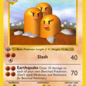 Dugtrio 019/102 1st Edition Base Set (Shadowless)