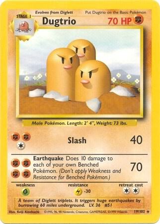 Dugtrio 019/102 Normal Base Set
