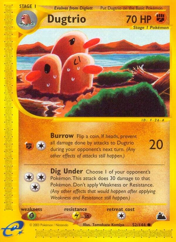 Dugtrio 052/144 Reverse Holofoil Skyridge Dugtrio 052/144 Reverse Holofoil Skyridge