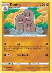 Dugtrio | 085/189 | Reverse Holofoil | SWSH03: Darkness Ablaze