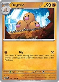 Dugtrio | 104/197 | Reverse Holofoil | SV03: Obsidian Flames