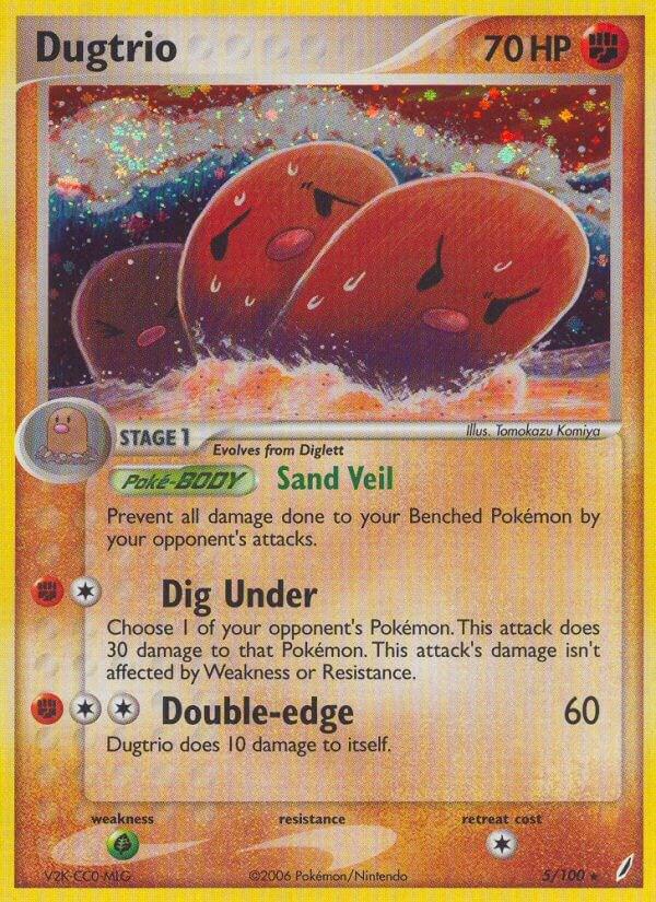 Dugtrio 5/100 Holofoil Crystal Guardians Dugtrio 5/100 Holofoil Crystal Guardians