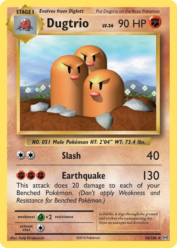 Dugtrio 56/108 Normal XY – Evolutions