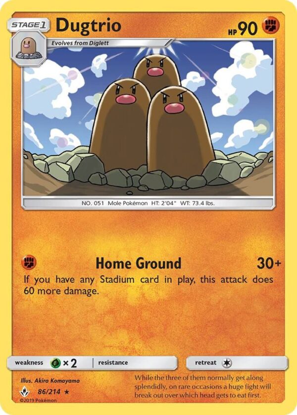 Dugtrio 86/214 Reverse Holofoil SM – Unbroken Bonds
