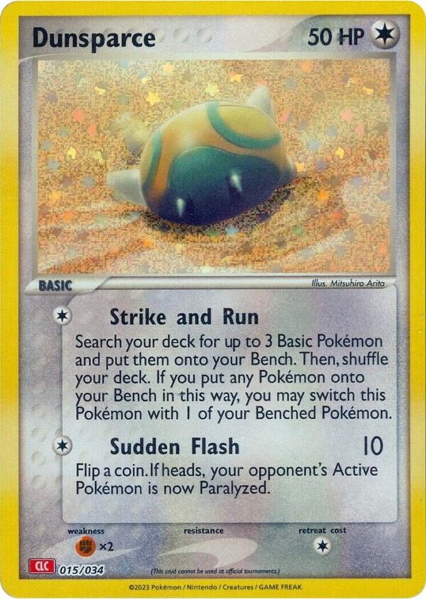 Dunsparce 015/034 Holofoil Trading Card Game Classic