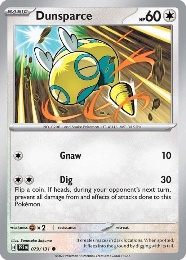 Dunsparce 079/131 Normal SV: Prismatic Evolutions Dunsparce 079/131 Normal SV: Prismatic Evolutions