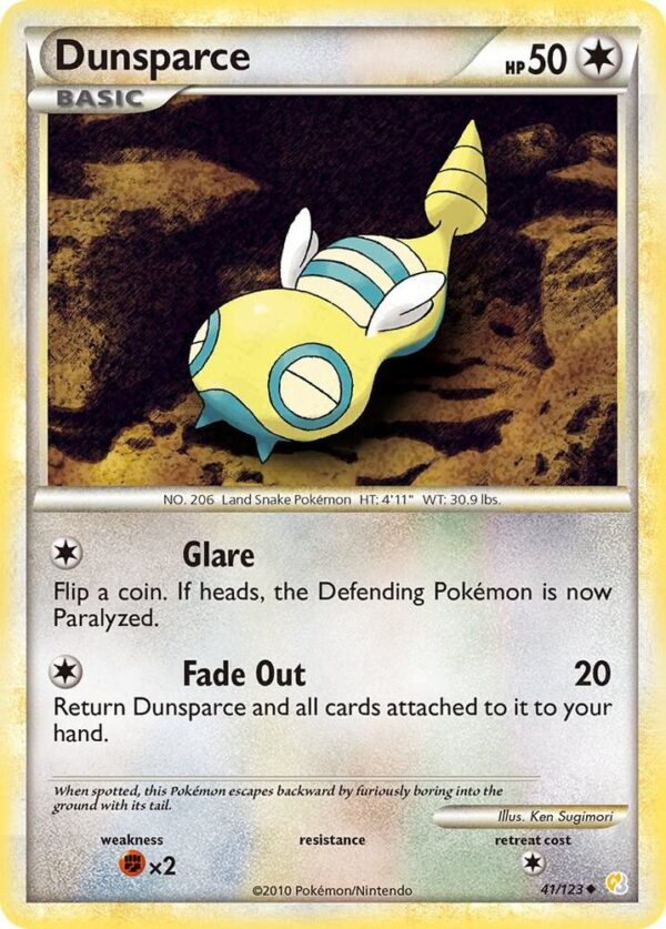 Dunsparce 41/123 Normal HeartGold SoulSilver Dunsparce 41/123 Normal HeartGold SoulSilver