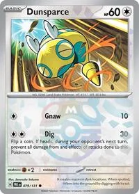 Dunsparce (Master Ball Pattern) | 079/131 | Holofoil | SV: Prismatic Evolutions
