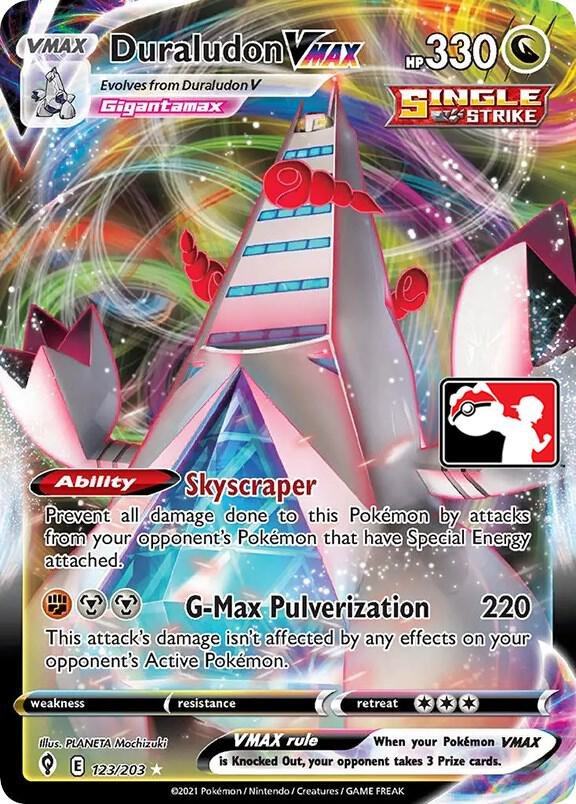 Duraludon VMAX 123/203 Holofoil Prize Pack Series Cards Duraludon VMAX 123/203 Holofoil Prize Pack Series Cards