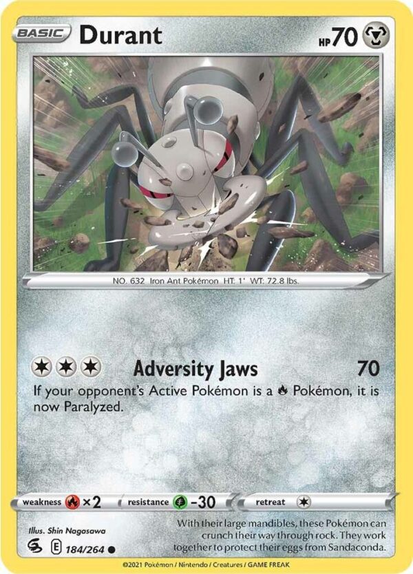 Durant 184/264 Reverse Holofoil SWSH08: Fusion Strike