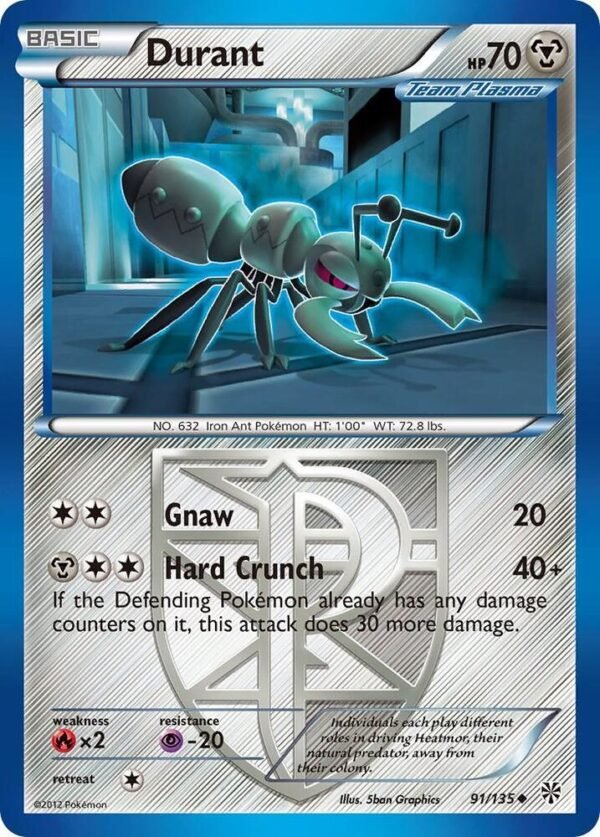 Durant (Team Plasma) (91) 91/135 Reverse Holofoil Plasma Storm