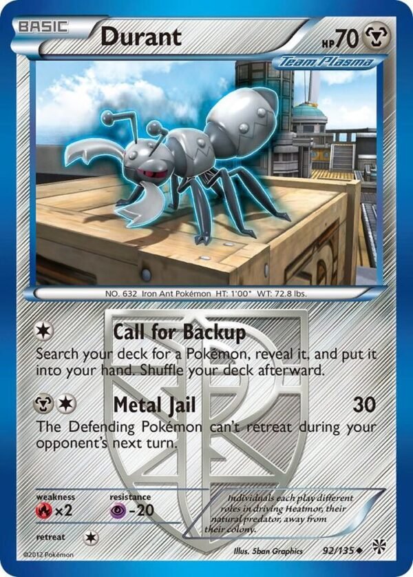 Durant (Team Plasma) (92) 92/135 Reverse Holofoil Plasma Storm