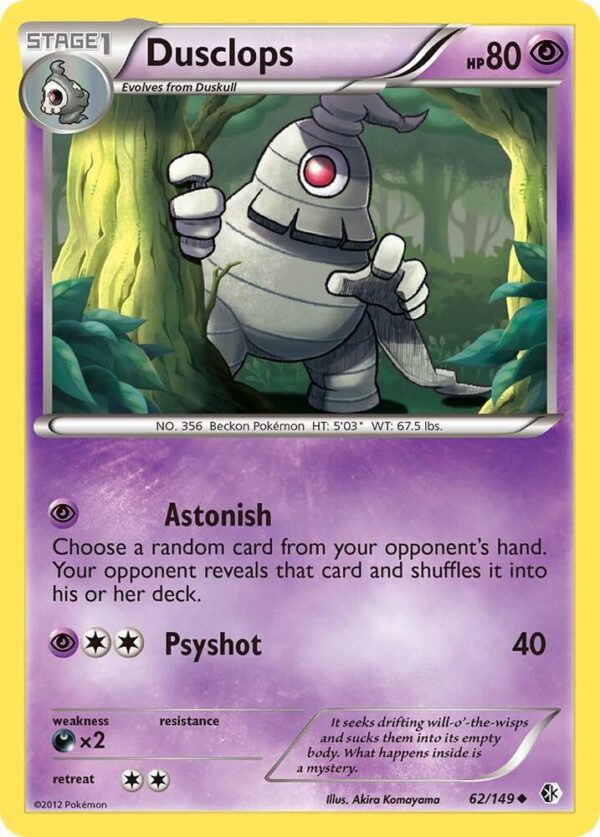 Dusclops 62/149 Reverse Holofoil Boundaries Crossed Dusclops 62/149 Reverse Holofoil Boundaries Crossed