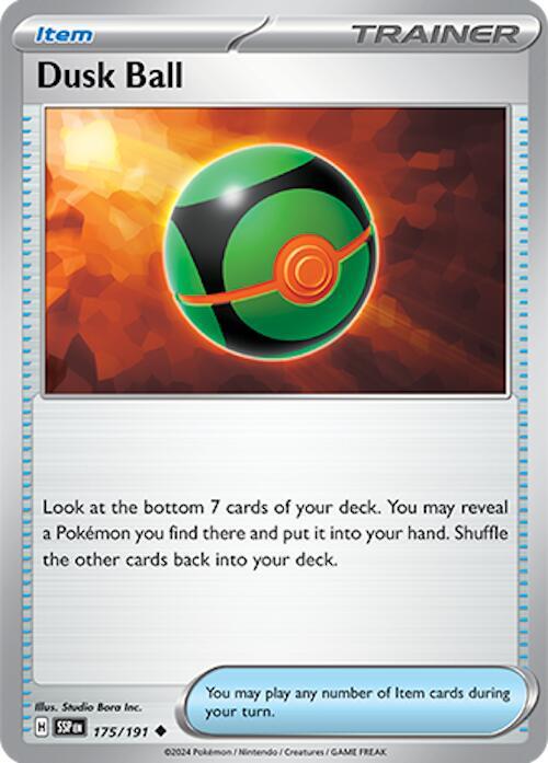 Dusk Ball 175/191 Reverse Holofoil SV08: Surging Sparks