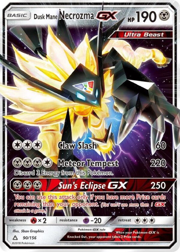 Dusk Mane Necrozma GX 90/156 Holofoil SM – Ultra Prism Dusk Mane Necrozma GX 90/156 Holofoil SM – Ultra Prism