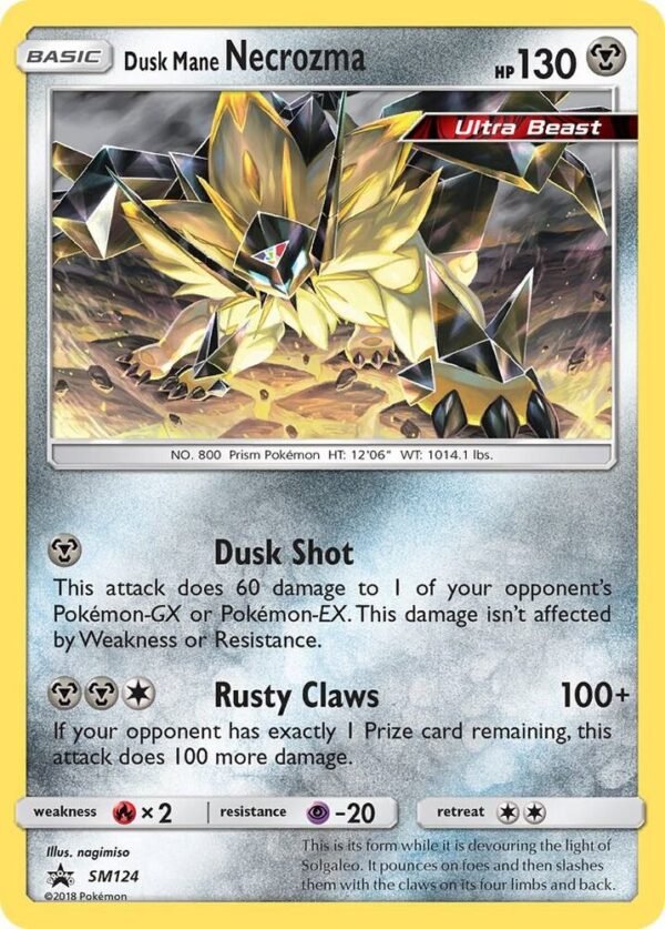 Dusk Mane Necrozma SM124 Holofoil SM Promos Dusk Mane Necrozma SM124 Holofoil SM Promos