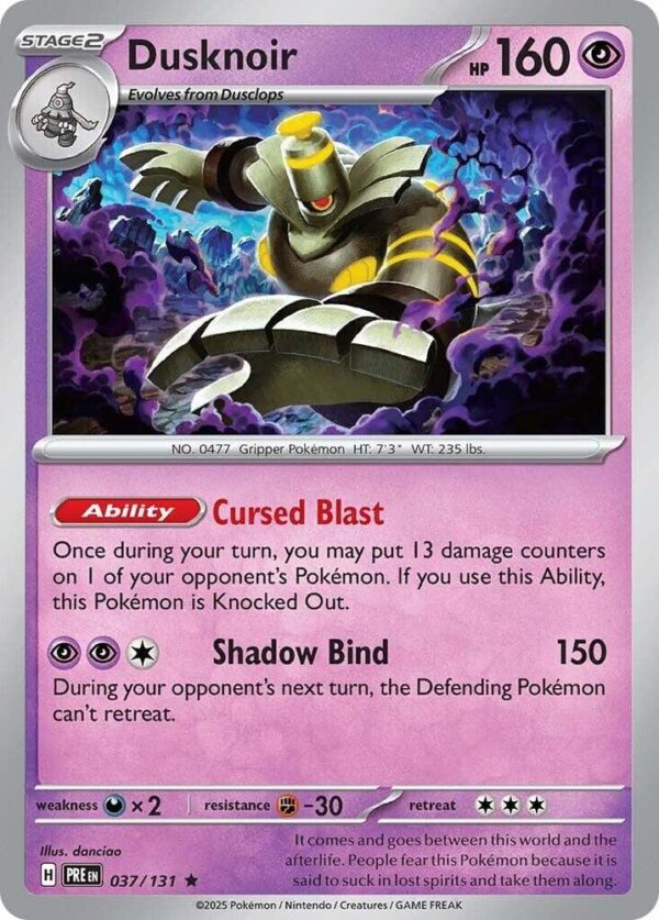 Dusknoir 037/131 Holofoil SV: Prismatic Evolutions