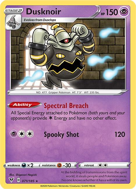 Dusknoir 071/185 Holofoil SWSH04: Vivid Voltage Dusknoir 071/185 Holofoil SWSH04: Vivid Voltage