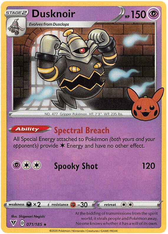 Dusknoir 071/185 Holofoil Trick or Trade BOOster Bundle 2023 Dusknoir 071/185 Holofoil Trick or Trade BOOster Bundle 2023