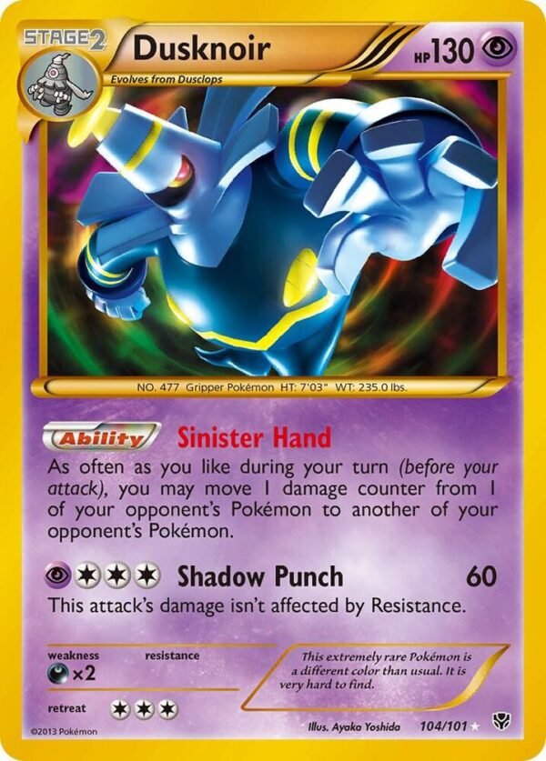 Dusknoir (104 Secret Rare) 104/101 Holofoil Plasma Blast