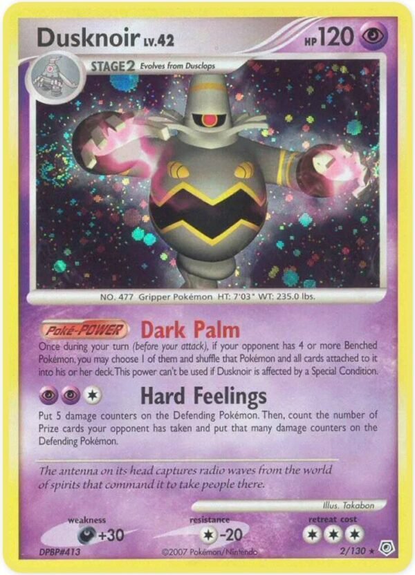 Dusknoir 2/130 Reverse Holofoil Diamond and Pearl