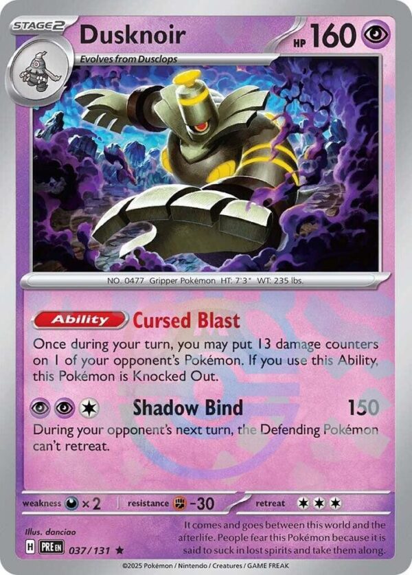 Dusknoir (Master Ball Pattern) 037/131 Holofoil SV: Prismatic Evolutions