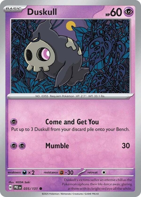 Duskull 035/131 Normal SV: Prismatic Evolutions Duskull 035/131 Normal SV: Prismatic Evolutions