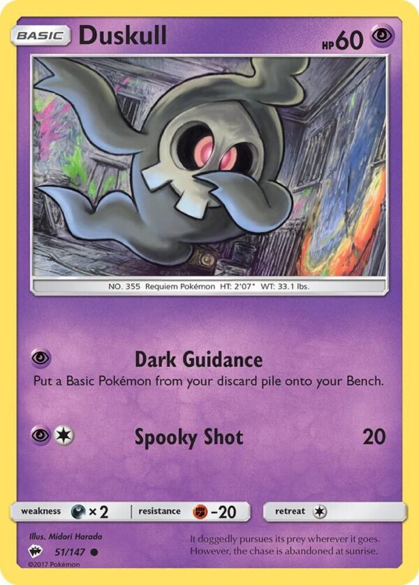 Duskull 51/147 Normal SM – Burning Shadows