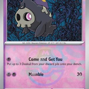 Duskull (Master Ball Pattern) 035/131 Holofoil SV: Prismatic Evolutions Duskull (Master Ball Pattern) 035/131 Holofoil SV: Prismatic Evolutions